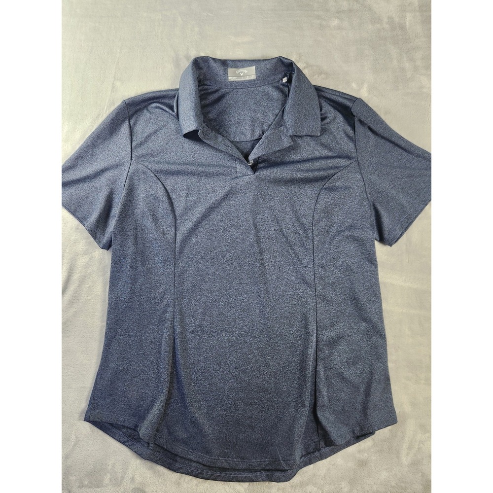 Callaway Golf Polo Shirt Women's Size Large Navy‎ Blue Short Sleeve